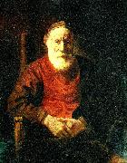 REMBRANDT Harmenszoon van Rijn portratt av gammal man oil painting on canvas